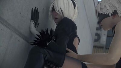 NieR Automata - 2B 9S sfm nsfw 3D R34 Blender hentai Porn Rule34