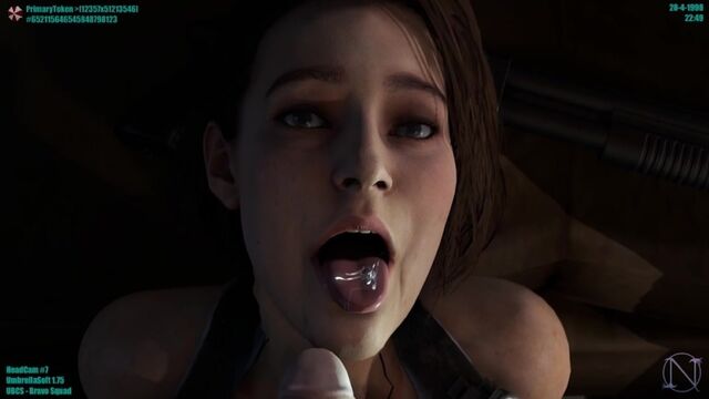 (Sound)Jill Valentine pov blowjob; facefuck [Resident Evil;Porn;Hentai;Oral;Fellatio;Forced;Rough;R34;Blender;порно;секс;минет]