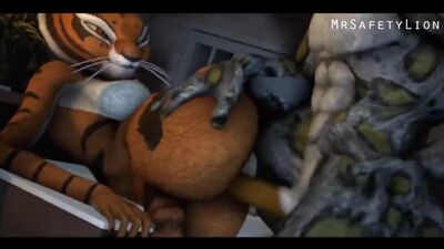 Тай Лунг из Кунг-Фу панды трахает мастера тигрицу