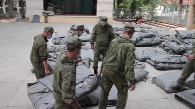 Развертывание мобильного госпиталя ЮВО в Сухуме (Республика Абхазия)