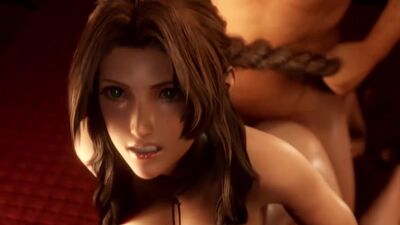 Aerith Gainsborough - doggystyle; vaginal fucked; big ass; pussy view; domination; anus; 3D sex porno hentai; [Final Fantasy]