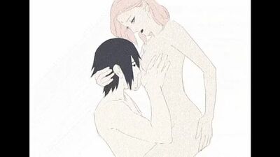 Sasuke Uchiha x Sakura Haruno (Uchiha) - gif; animation; tittysuck; kissjob; kissing; 3D sex porno hentai; [Naruto | Boruto]