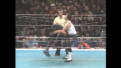 Masahiro Chono vs. Atsushi Onita (No Rope Explosive Barbed Wire Death Match)