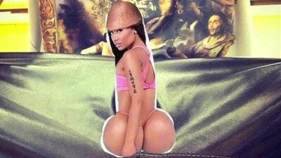 Трибьют спермы для спермы на Nicki Minaj с большой задницей