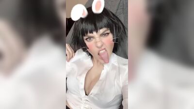 Блядский язычок и сиськи Алины Рин / Твои Блогерши