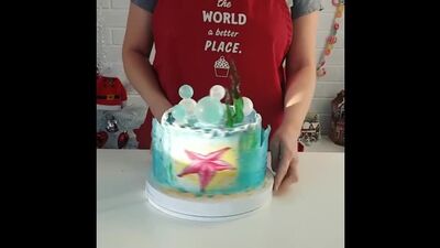 Роспись торта "морская звезда"