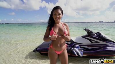 Alina Belle - Deserted Island Fuck - All Sex Latina Big Natural Tits Juicy Ass Oil Blowjob Outdoor Beach Teen Hardcore, Порно