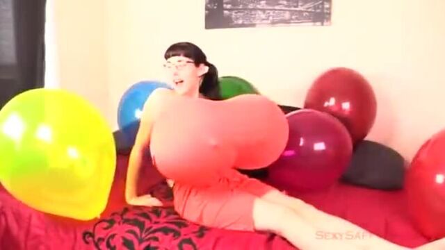 Sexy balloon and breast expansion big