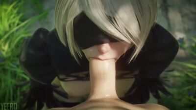 3D Hentai] Nier Automata - 2B Blowjob