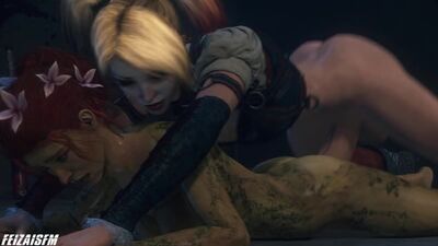 (Sound)Harley Quinn&Poison Ivy futanari on female ver.2 [DC;Injustice;Porn;Hentai;Dickgirl;R34;Sex;SFM;порно;секс;футанари]