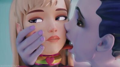Widowmaker x D.Va - yuri; lesbian; kissing; kissjob; cute; 3D sex porno hentai; [Overwatch]