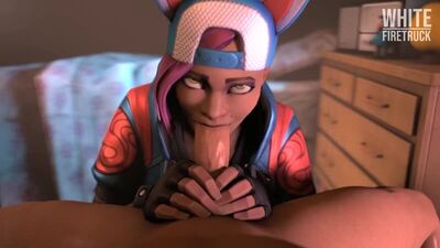 Lynx - Blowjob; deepthroat. 3D sex porn hentai [Fortnite]