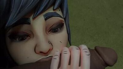 Afina - BBC; oral sex; minet; blowjob; deepthroat; facefuck; 3D sex porno hentai; [Borderlands]