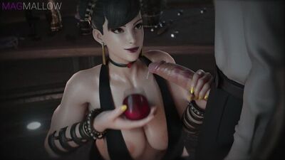 (Sound) Chun Li blowjob [Street Fighter, MagMallow;Porn;Hentai;Oral;R34;Sex;Blender;порно;хентай]