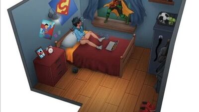 - [Super Sons] - Jon Kent Room gay yaoi animated