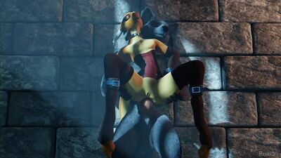 3d yiff by Riuadri Furry Porn Sex E621 FYE Straight Scalie Dragon Bondage Wolf