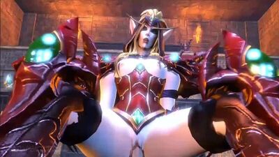 Valeera Sanguinar - big tits; big boobs; riding; vaginal fucked; blood elf; 3D sex porno hentai; [World of Warcraft]