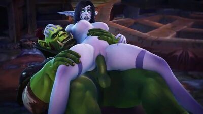 Night Elf x Orc - NSFW; riding; vaginal fucked; stockings; big boobs; 3D sex porno hentai; (@BombowyKurczak) [World of Warcraft]