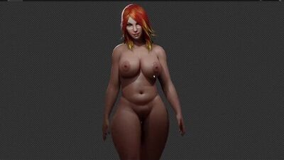 Lina - nude; naked; big tits; big boobs; pussy view; 3D sex porno hentai; (@GeneralButch) [Dota 2]