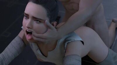 Rey Skywalker - doggystyle; vaginal fucked; 3D sex porno hentai; (by @AKASHIMA10) [Star Wars]