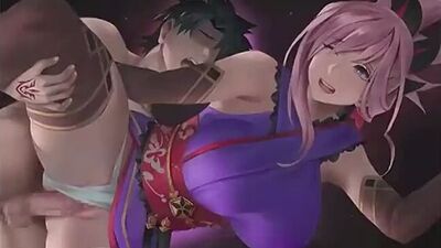 Miyamoto Musashi x Fujimaru - NSFW; orgasm; creampie; stockings; 3D sex porno hentai; (by @therealunfairr) [Fate/Grand Order]