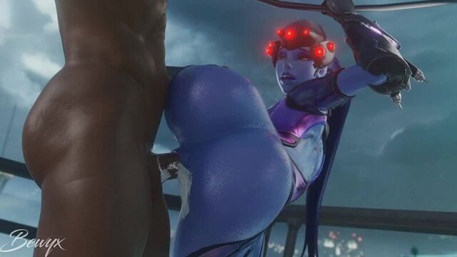 Widowmaker - NSFW; BBC; blacked; interracial hentai; thicc; big butt; big ass; 3D sex porno hentai; (by @bewyx) [Overwatch]