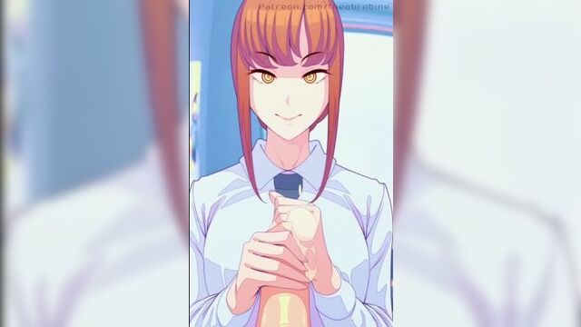 Makima - NSFW; POV; handjob; masturbation; orgasm; 3D sex porno hentai; (by @theobrobine) [Chainsaw Man]