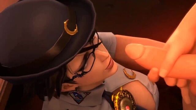 Bayonetta - NSFW; oral sex; minet; blowjob; deepthroat; facefuck; orgasm; cumshot; swallow cum; 3D sex porno hentai; [Bayonetta]