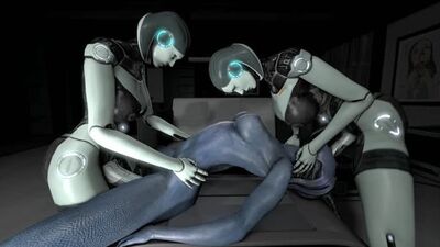 Edi and Liara - threesome [Mass Effect] futanari porn