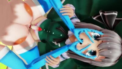 MMD Futanari Sex - Touhou Yuyuko x Youmu - F2D - Pornhub.com