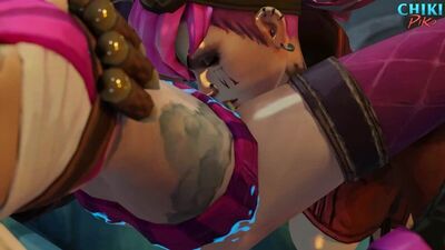 League of Legends Hentai | Lol Porn | [League of Porn] Vi and jinx (chikipiko)