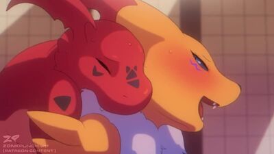 FURRY YIFF BATH TIME RENAMON AND GUILMON CREAMPIE SOUND zonkpunch