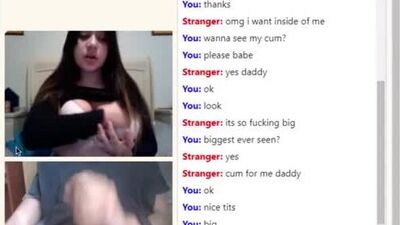 Omegle girl shows big boobs and wants my cum(Новое порно,gangbang,bukkake,трах,секс,домашнее,студентка,анал,creampie,homemade)