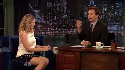 Elizabeth Olsen Sexy - Late Night with Jimmy Fallon (2011)
