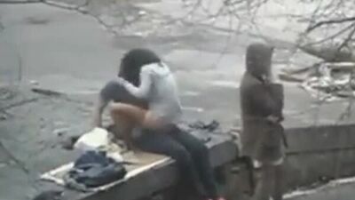 Outdoor public sex while their BFF watch their six #outdoor #public #porno #porn #amateur