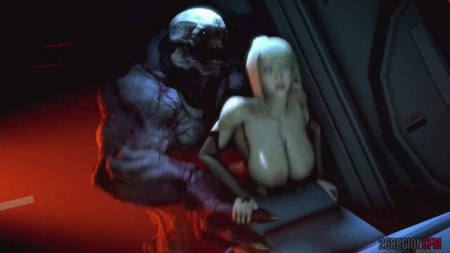 Samus Aran Anal x Monsters Doom