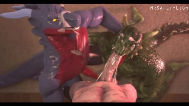 3d Yiff by MrSafetyLion Furry Porn E621 FYE Gay Scalies give you a wet sloppy blowjob pov