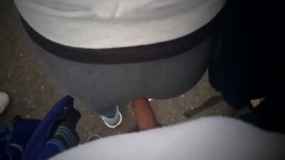 Encoxada latina teens in leggins ( with cum)