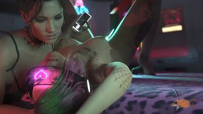 Rule34 - Cyberpunk 2077 - Panam Palmer & Judy Alvarez