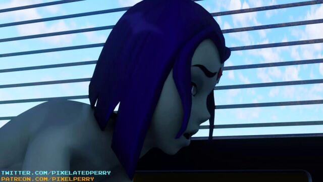 Raven колотит StarFire своим членом-футанари (фут-версия)