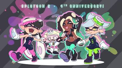 Happy 4th anniversary Splatoon 2 anniversary!