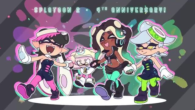 Happy 4th anniversary Splatoon 2 anniversary!