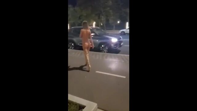 MonikaFoxxx aka Monika Fox - Nude Walking through the City at Night (Blowjob, Cumshot, Poblic Nudity, Rimjob)