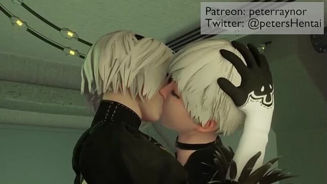 Android Yorha 2B x Yorha 9S - femdom; femboy; sissy; trap; futanari; anal; missionary; 3D sex porno hentai; [NieR:Automata]