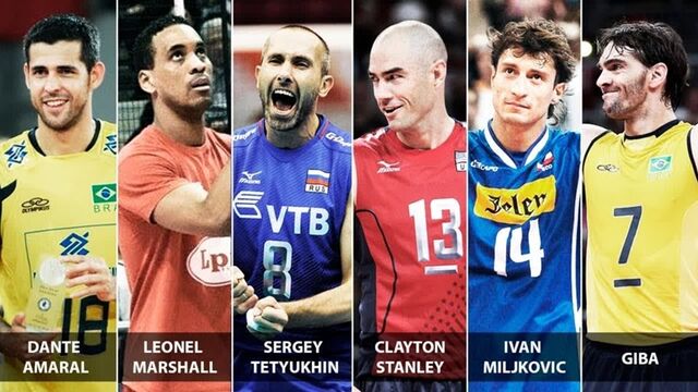 Legends of Volleyball. Giba, Clayton Stanley, Leonel Marshall, Ivan Miljkovic