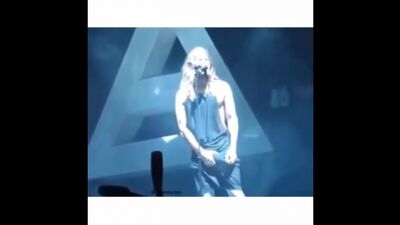 Jared Leto holding his penis on Concert