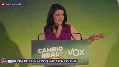 VOX · Macarena Olona valora los resultados de las Elecciones de Andalucía (20 junio 2022)