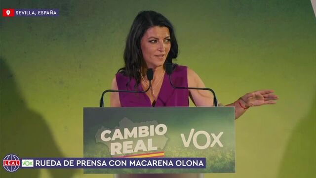 VOX · Macarena Olona valora los resultados de las Elecciones de Andalucía (20 junio 2022)