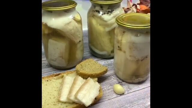 Сало "ПЯТИМИНУТКА" (ингредиенты указаны в описании видео)
