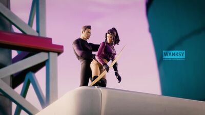Kate Bishop caught with Hawkeye doing some bonding partner trainingWanksy